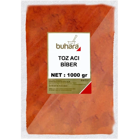 Buhara Toz Acı Biber 1000 Gr